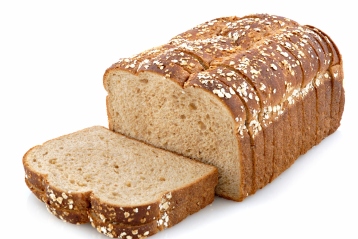 Oat topped whole grain bread.